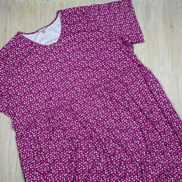 Woman Within Floral Button Up Empire Waist Pockets Midi Dress Plus 5X 38/40 - Picture 7 of 16